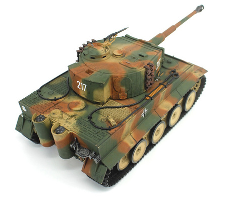 German Tiger 1 Mid Painted Camo RTR 2,4Ghz 1/24 Czołg Zdalnie Sterowany IR Dźwięk Taigen Kamuflaż | 3841-11-M-C HENG LONG