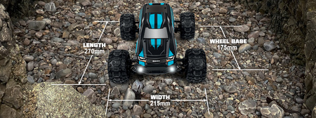 BlackZon Slyder MT Monster Truck 1/16 4WD Żółty Samochód Zdalnie Sterowany Model RC | 540116