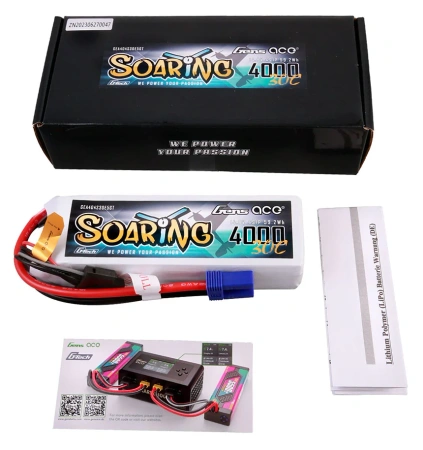 Akumulator LiPo 4000mAh 14,8V 30C 4S1P EC5 G-Tech Soaring | GEA404S30E5GT GENS ACE
