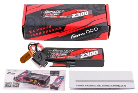 Akumulator LiPo 2300mAh 7,4V 35C 2S1P iEC2 G-Tech | GEA232S35E2GT GENS ACE