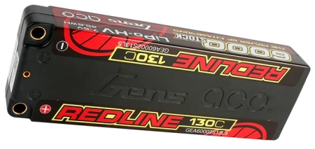 Gens ace Redline Series 6000mAh 7.6V 130C 2S2P HardCase 57# HV Lipo Battery