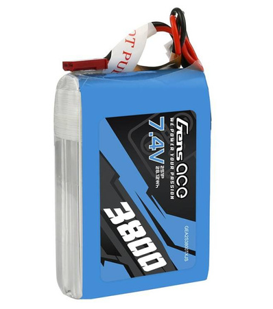 Akumulator LiPo 3800mAh 7,4V 1C 2S1P JST-SYP BEC TX | GEA2S3800TXJS GENS ACE