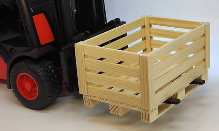 Skrzynia ażurowa na palecie (1:14) - biała | ETB006 TINY LOGISTICS