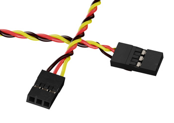 Przedłużacz serwa (male to male) skręcony JR 30cm (22AWG/0,25mm2)