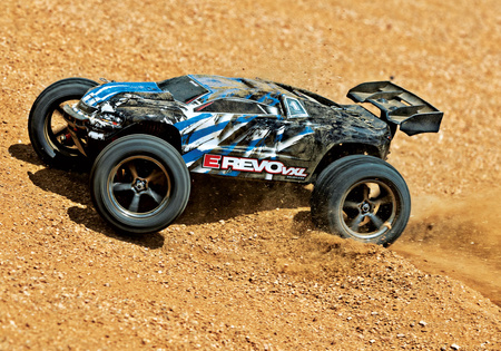 Traxxas E-Revo VXL TSM Bezszczotkowy 1/16 Niebieski Model Zdalnie Sterowany | 71076-8-BLUEX