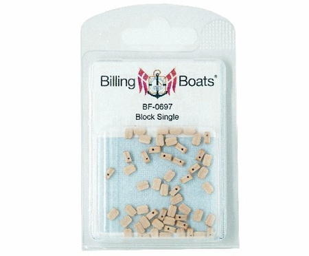 Bloki pojedyncze drewniane (50szt.) | BF0697 BILLING BOATS