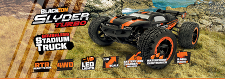 BlackZon Slyder ST Turbo 1/16 4WD 2S Brushless Stadium Truck Pomarańczowy | 540216 HPI