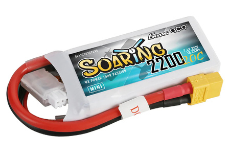 Akumulator LiPo 2200mAh 7,4V 20C 2S1P XT60 Soaring Mini | GEA22002S20X6 GENS ACE