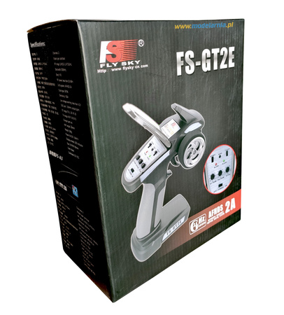 Aparatura 2CH z odbiornikiem 3CH - 2,4GHz | FS-GT2E FLYSKY