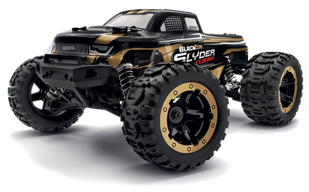 BlackZon Slyder Turbo Brushless MT Monster Truck 1/16 4WD Bezszczotkowy Złoty Samochód Zdalnie Sterowany Model RC | 540212