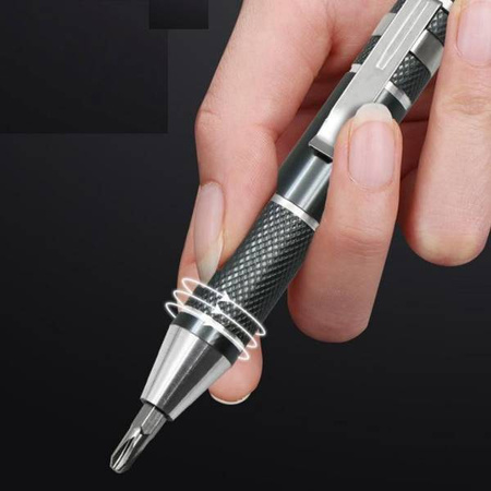 Śrubokręt PEN 8w1 - bity płaskie / krzyżowe