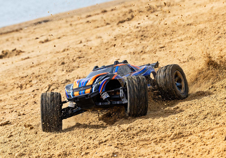 Traxxas Rustler 4X4 VXL TSM 1/10 Pomarańczowy | 67376-4-ORNG