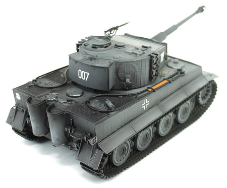 German Tiger 1 Late Painted Gray RTR 2,4Ghz 1/24 Czołg Zdalnie Sterowany IR Dźwięk Taigen Szary | 3841-11-L-G HENG LONG