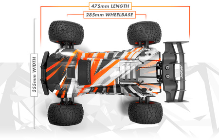 Maverick Quantum2 XT Stadium Truck 4WD 1/10 Pomarańczowy Samochód Zdalnie Sterowany Model RC | 150403