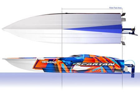 Spartan łódź zdalnie sterowana (pomarańczowa) | 57076-4O TRAXXAS