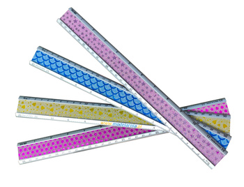 Linijka aluminiowa 30cm/12cali (mix kolorów)