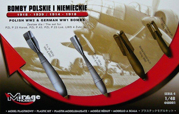 Bomby polskie i niemieckie 1:48 | 448001 MIRAGE