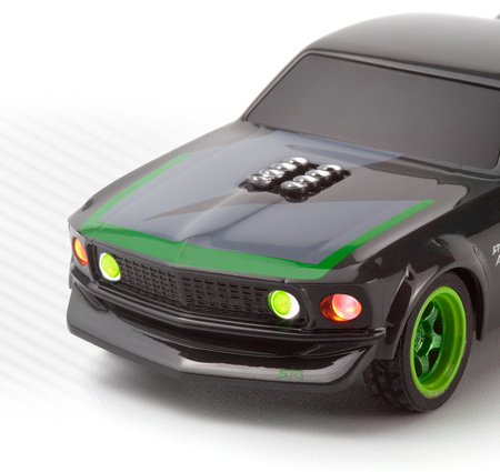 1969 Ford Mustang RTR-X Nano TTR Table Top Racer 1/64 Samochód Zdalnie Sterowany Model RC | 160980 HPI RACING