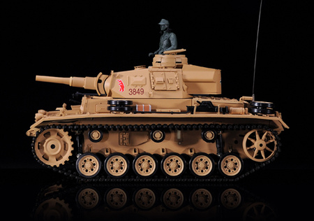 Czołg Zdalnie Sterowany German Tauch Panzer III Ausf.H 1:16 RTR 2,4Ghz Model RC | 3849-1U HENG LONG