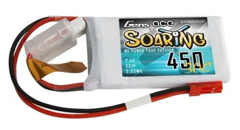 Akumulator LiPo 450mAh 7,4V 30C 2S1P JST BEC Soaring | GEA4502S30JST GENS ACE