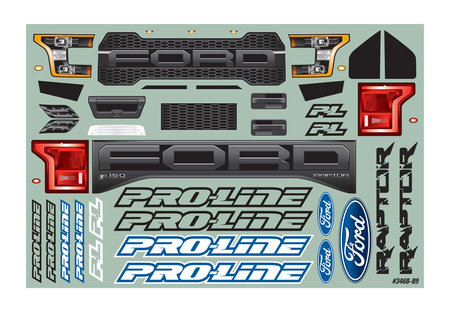 Karoseria 1:8 2017 Ford F-150 Raptor Clear Body Monster Truck (przezroczysta) | PRO346800 PRO-LINE