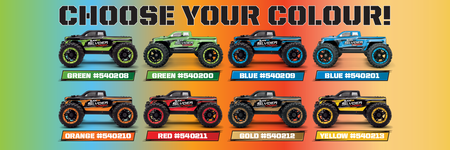 BlackZon Slyder Turbo Brushless MT Monster Truck 1/16 4WD Bezszczotkowy Niebieski Samochód Zdalnie Sterowany Model RC | 540209