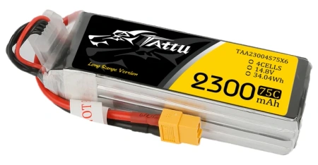 Akumulator LiPo 2300mAh 14,8V 75C 4S1P XT60 | TAA23004S75X6 TATTU