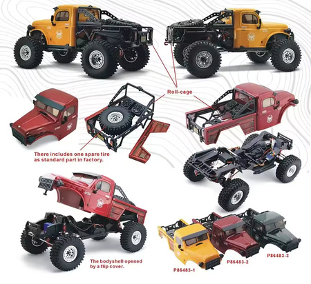 Samochód Zdalnie Sterowany Challenger Crawler Żółty 1/10 | RGT-EX86170-1 RGT