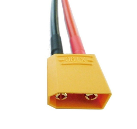 Złącze XT90 - wtyczka z przewodem 10cm (12AWG)