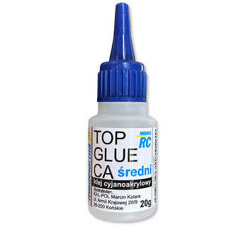 Klej Cyjanoakrylowy TOP GLUE CA ŚREDNI 20g