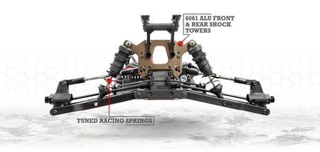 VORZA TRUGGY FLUX 4WD 6S 1/8 Czerwony | 160181 HPI