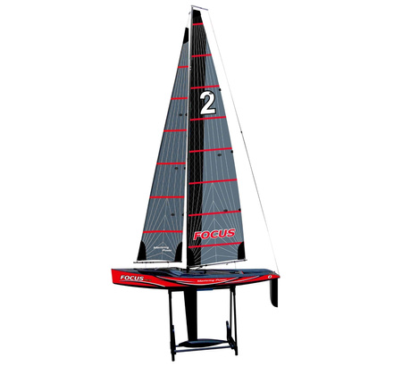 Żaglówka Zdalnie Sterowana Focus V3 RTR Czerwona | 4ST308812V3R JOYSWAY