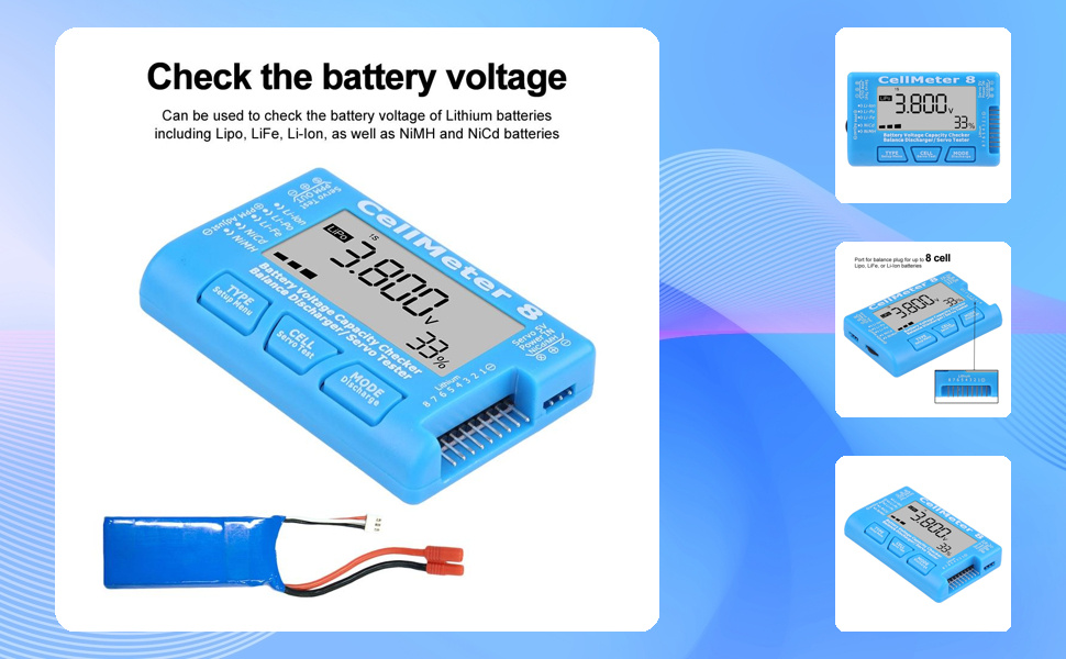 Miernik CellMeter 8 Tester Napięcia Serw ESC Li-Po Li-Ion Li-Fe NiMH NiCd | L150 pol_pl_Miernik-CellMeter-8-Tester-Napiecia-Serw-ESC-Li-Po-Li-Ion-Li-Fe-NiMH-NiCd-L150-1016577_10
