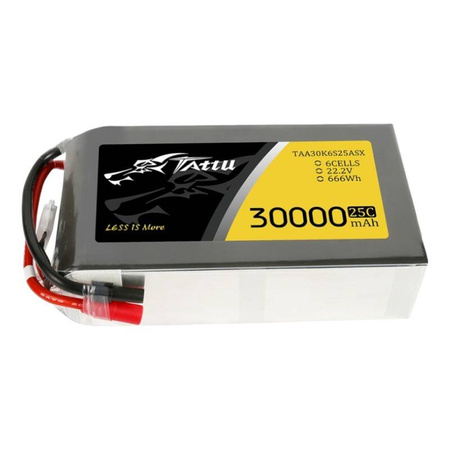 Tattu 30000mAh 22.2V 25C 6S1P Lipo Battery Pack with AS150+XT150