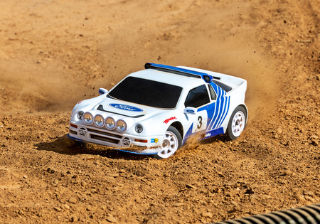 Traxxas Mini Rally VXL Ford RS200 4X4 1:12 Niebieski Samochód Zdalnie Sterowany Model RC | 108046-1-BLUE