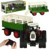 Traktor RC Zdalnie Sterowany Ciągnik Rolniczy z Przyczepą 1:24 2,4GHz Zabawka Farma