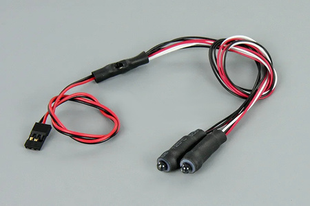 Oświetlenie samochodu LED z włącznikiem 1/10 (2x czerwone) | QS00027