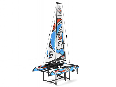 Katamaran Joysway Binary V3 400mm RTR Żaglówka Zdalnie Sterowana Model RC Niebieski | 4ST308807V3
