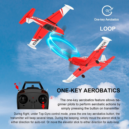 Mini SF260 450 Marchetti Leonardo RTF 450mm Czerwony | TOP107B02 TOP RC HOBBY