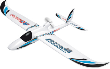 Motoszybowiec Pioneer Evo 1400mm ARF Niebieski Samolot Zdalnie Sterowany Model RC | RPPEAB R-PLANES