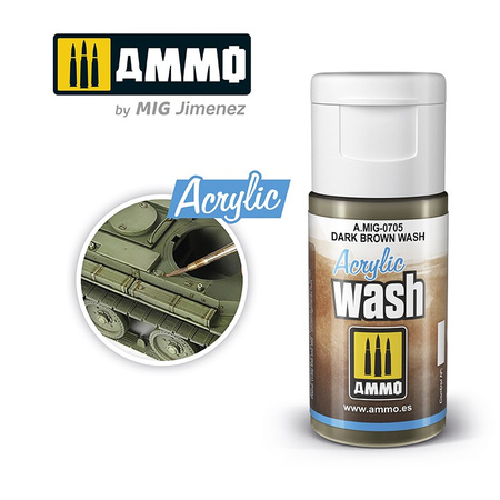 Acrylic Wash (Dark Brown) | A.MIG 0705 AMMO