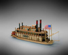 Parostatek Mississippi Model Drewniany Parowiec Tylnokołowy Mini Mamoli 1:206 240mm | MM13