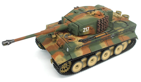 German Tiger 1 Mid Painted Camo RTR 2,4Ghz 1/24 Czołg Zdalnie Sterowany IR Dźwięk Taigen Kamuflaż | 3841-11-M-C HENG LONG