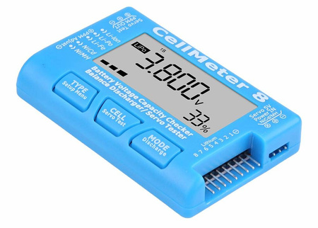 Miernik CellMeter 8 Tester Napięcia Serw ESC Li-Po Li-Ion Li-Fe NiMH NiCd | L150