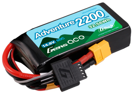 Akumulator LiPo 2200mAh 14,8V 60C 4S1P XT60 G-Tech Adventure | GEA224S60X6GT GENS ACE