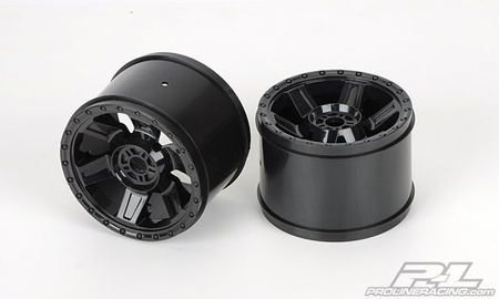 Felgi Desperado 3.8" Traxxas Style Bead Black Zero Offset (2szt.) | PRO-LINE P2732-03