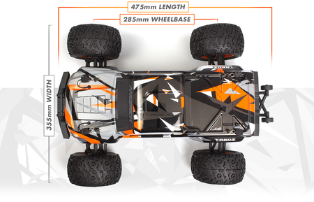 Maverick Quantum2 MT Monster Truck Szczotkowy 4WD 1:10 Pomarańczowy Samochód Zdalnie Sterowany Model RC | 150401