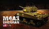 Czołg Zdalnie Sterowany U.S. Medium Tank M4A3 Sherman 1:16 RTR 2,4Ghz Model RC | 3898-1B HENG LONG