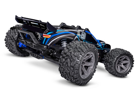 Traxxas Rustler 4X4 VXL TSM 1/10 Niebieski | 67376-4-BLUE