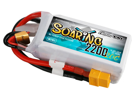 Akumulator LiPo 2200mAh 14,8V 20C 4S1P XT60 Soaring Mini | GEA22004S20X6 GENS ACE